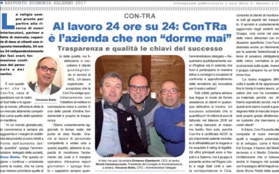 Rassegna Stampa – Repubblica – Al lavoro 24 ore su 24: Con-Tra  è l’azienda che non “dorme mai”